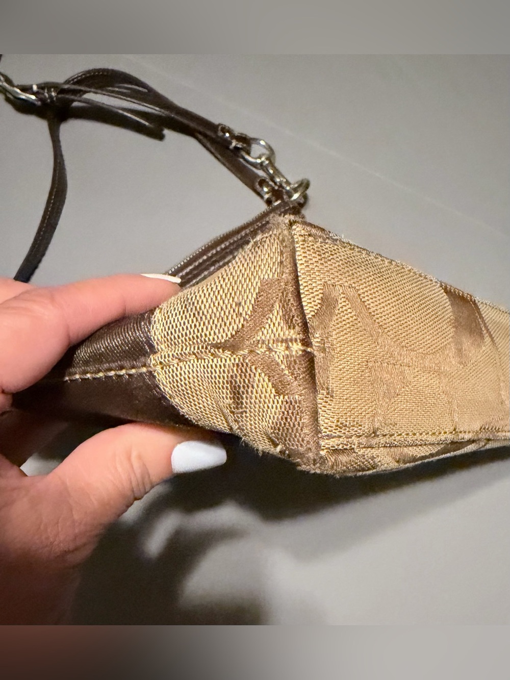 Coach Vintage Beige & Brown Signature Canvas Crossbody Bag - Picture 7 of 14